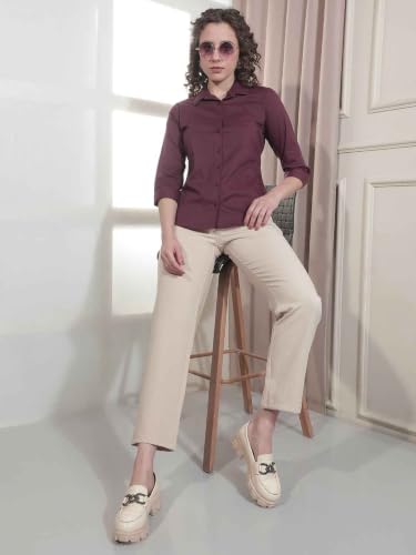 Crimsoune Club Women's Rich Maroon Tailored Smart Shirt