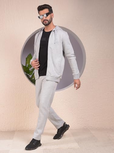 Crimsoune Club Men's Grey Hooded Neck Sweatshirt (M)