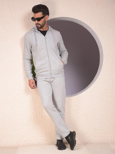 Crimsoune Club Men's Grey Hooded Neck Sweatshirt (M)