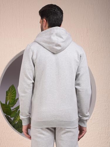 Crimsoune Club Men's Grey Hooded Neck Sweatshirt (M)