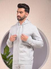 Crimsoune Club Men's Grey Hooded Neck Sweatshirt (M)