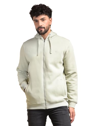 Crimsoune Club Men's Green Hooded Neck Sweatshirt (XL)