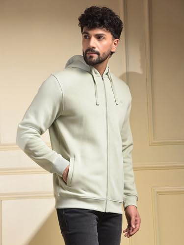 Crimsoune Club Men's Green Hooded Neck Sweatshirt (XL)