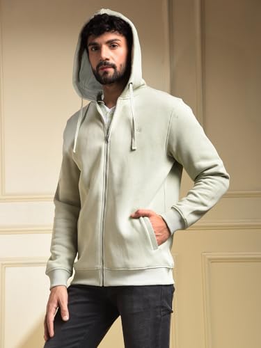 Crimsoune Club Men's Green Hooded Neck Sweatshirt (XL)