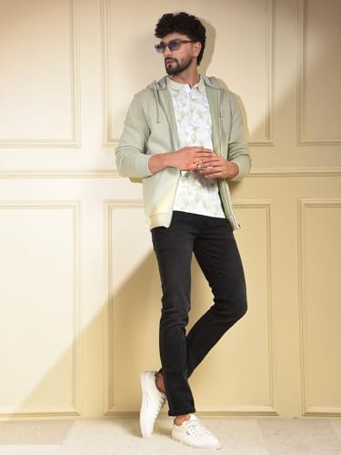 Crimsoune Club Men's Green Hooded Neck Sweatshirt (XL)