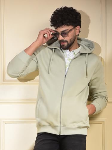 Crimsoune Club Men's Green Hooded Neck Sweatshirt (XL)