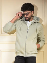 Crimsoune Club Men's Green Hooded Neck Sweatshirt (XL)