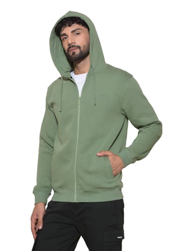 Crimsoune Club Men's Green Hooded Neck Sweatshirt (XL)