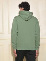 Crimsoune Club Men's Green Hooded Neck Sweatshirt (XL)