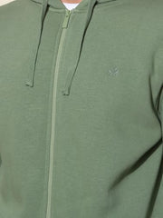 Crimsoune Club Men's Green Hooded Neck Sweatshirt (XL)