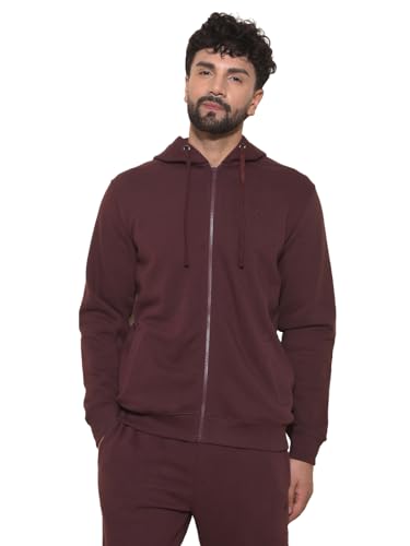 Crimsoune Club Men's Brown Hooded Neck Sweatshirt (M)