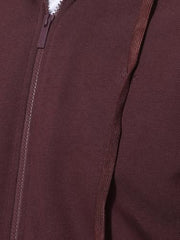 Crimsoune Club Men's Brown Hooded Neck Sweatshirt (M)