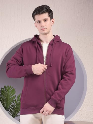 Crimsoune Club Men's Wine Hooded Neck Sweatshirt (XXXL)
