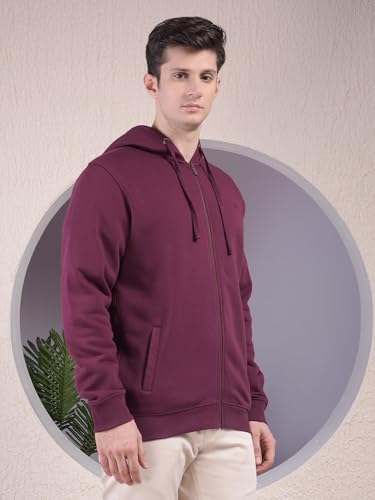 Crimsoune Club Men's Wine Hooded Neck Sweatshirt (XXXL)