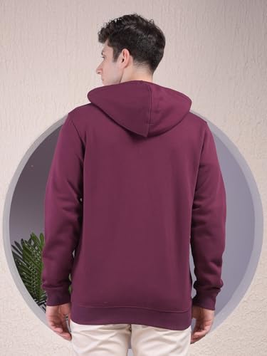 Crimsoune Club Men's Wine Hooded Neck Sweatshirt (XXXL)