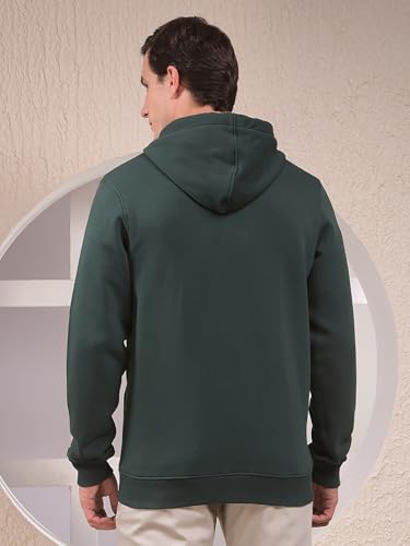 Crimsoune Club Men's Green Hooded Neck Sweatshirt (M)