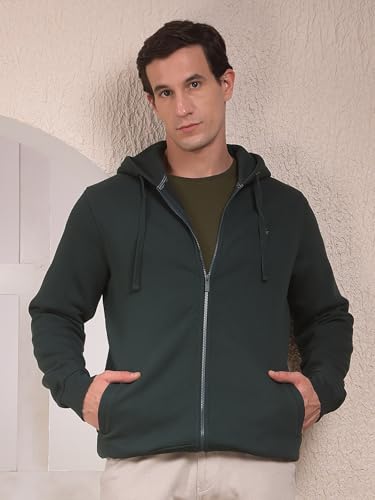 Crimsoune Club Men's Green Hooded Neck Sweatshirt (M)
