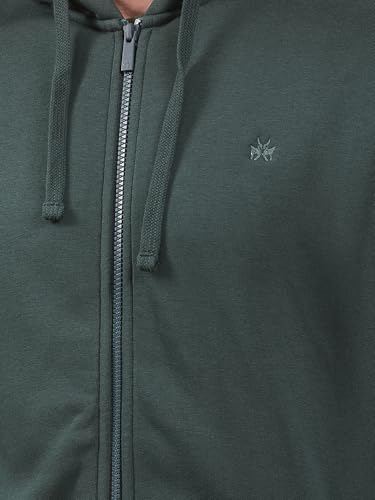 Crimsoune Club Men's Green Hooded Neck Sweatshirt (M)