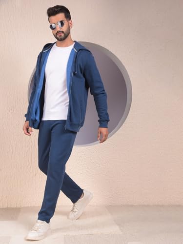 Crimsoune Club Men's Blue Hooded Neck Sweatshirt (XXXL)