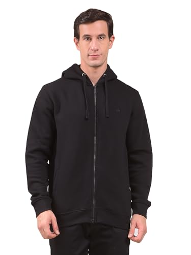 Crimsoune Club Men's Black Hooded Neck Sweatshirt (S)