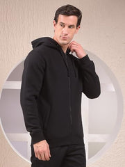 Crimsoune Club Men's Black Hooded Neck Sweatshirt (S)