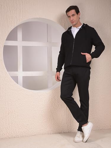 Crimsoune Club Men's Black Hooded Neck Sweatshirt (S)