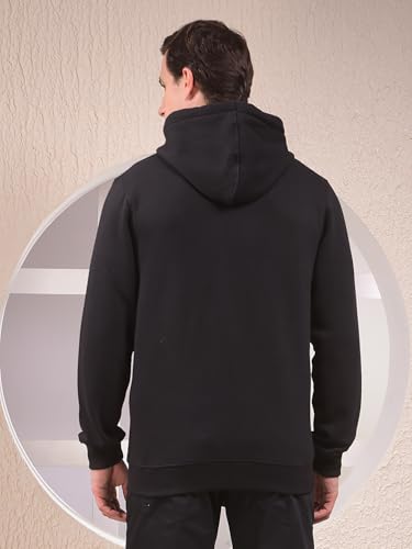 Crimsoune Club Men's Black Hooded Neck Sweatshirt (S)