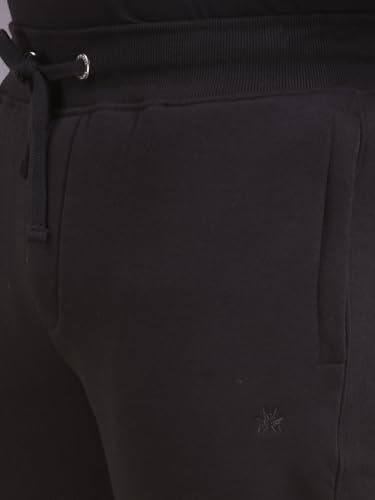 Crimsoune Club Men's Black Comfortable Knitted Trackpants