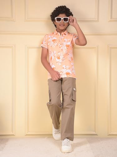 Crimsoune Club Boy's Khaki Cargo Trousers (11-12Y)