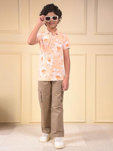 Crimsoune Club Boy's Khaki Cargo Trousers (11-12Y)