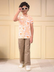 Crimsoune Club Boy's Khaki Cargo Trousers (11-12Y)