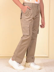 Crimsoune Club Boy's Khaki Cargo Trousers (11-12Y)