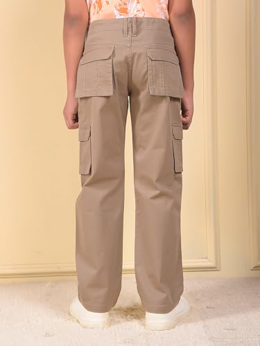 Crimsoune Club Boy's Khaki Cargo Trousers (11-12Y)