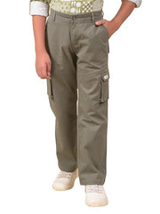 Crimsoune Club Boy's Green Cargo Trousers (7-8Y)