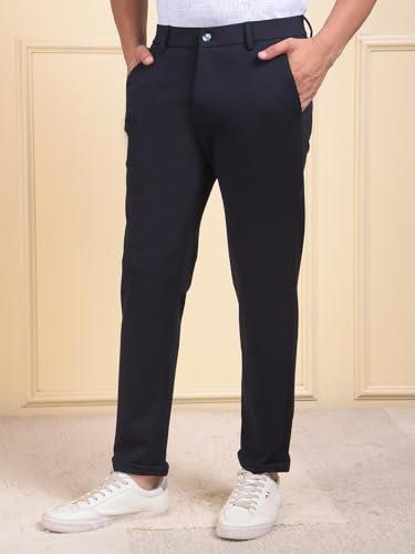 Crimsoune Club Men's Navy Blue Tailored Trousers (34)