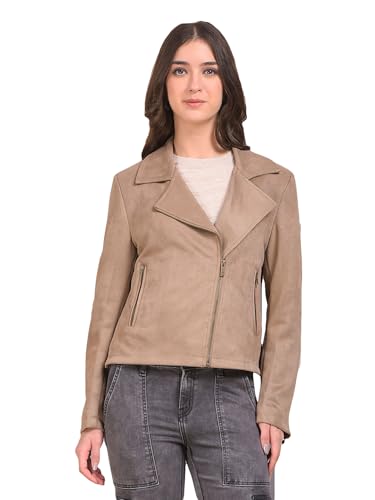 Crimsoune Club Women's Beige Notched Lapel Jacket