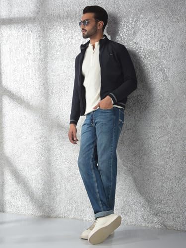 Crimsoune Club Men's Navy Blue Puffer Jacket (XL)