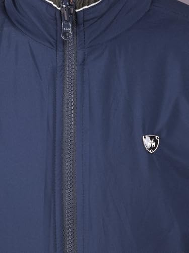 Crimsoune Club Boy's Navy Blue High Neck Reversible Jacket (15-16Y)