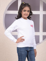 Crimsoune Club Girl's White Sweatshirt (9-10Y)