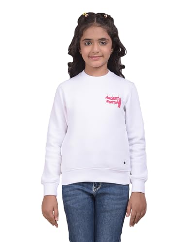 Crimsoune Club Girl's White Sweatshirt (9-10Y)