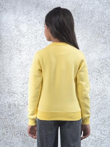 Crimsoune Club Girl's Yellow Knitted Sweatshirt (9-10Y)