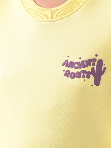 Crimsoune Club Girl's Yellow Knitted Sweatshirt (9-10Y)