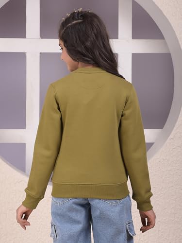 Crimsoune Club Girl's Olive Sweatshirt (9-10Y)