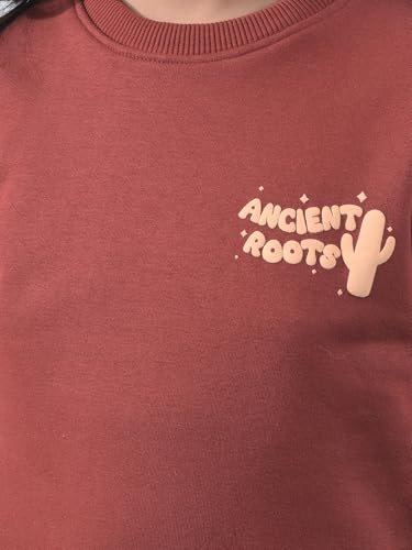 Crimsoune Club Girl's Red Knitted Sweatshirt (9-10Y)