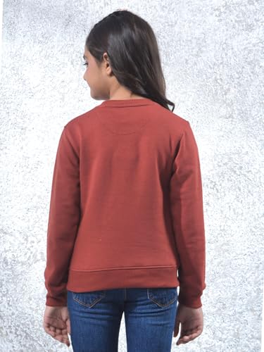 Crimsoune Club Girl's Red Knitted Sweatshirt (9-10Y)