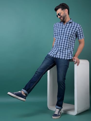 Crimsoune Club Men's Versatile Blue Denim Jeans