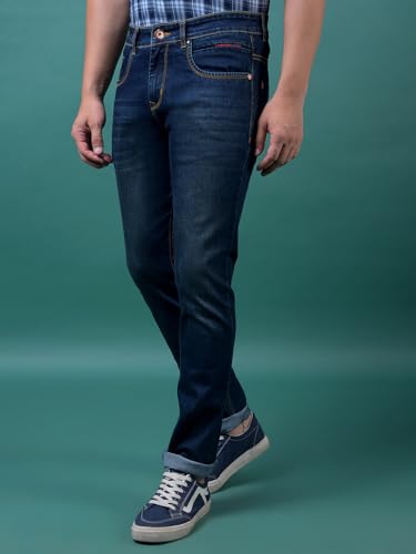 Crimsoune Club Men's Versatile Blue Denim Jeans