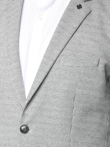 Crimsoune Club Men's Grey Notched Lapel Modal Single-Breasted Blazer (M)