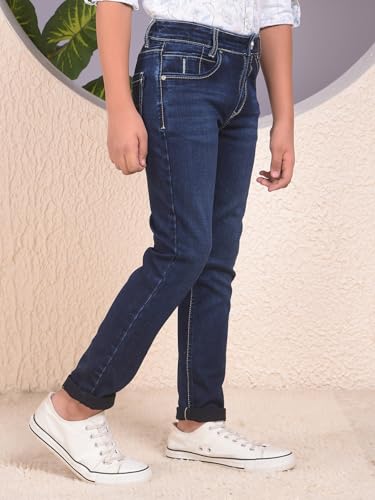 Crimsoune Club Boy's Blue 100% Cotton Jeans (5-6Y)