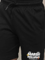 Crimsoune Club Boy's Black Graphic Print Shorts (5-6Y)